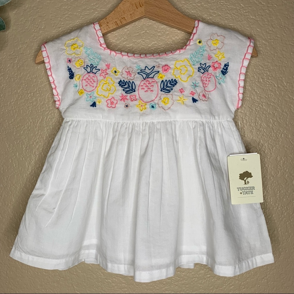 Tucker + Tate: 2 Piece Colorful Embroidered Dress